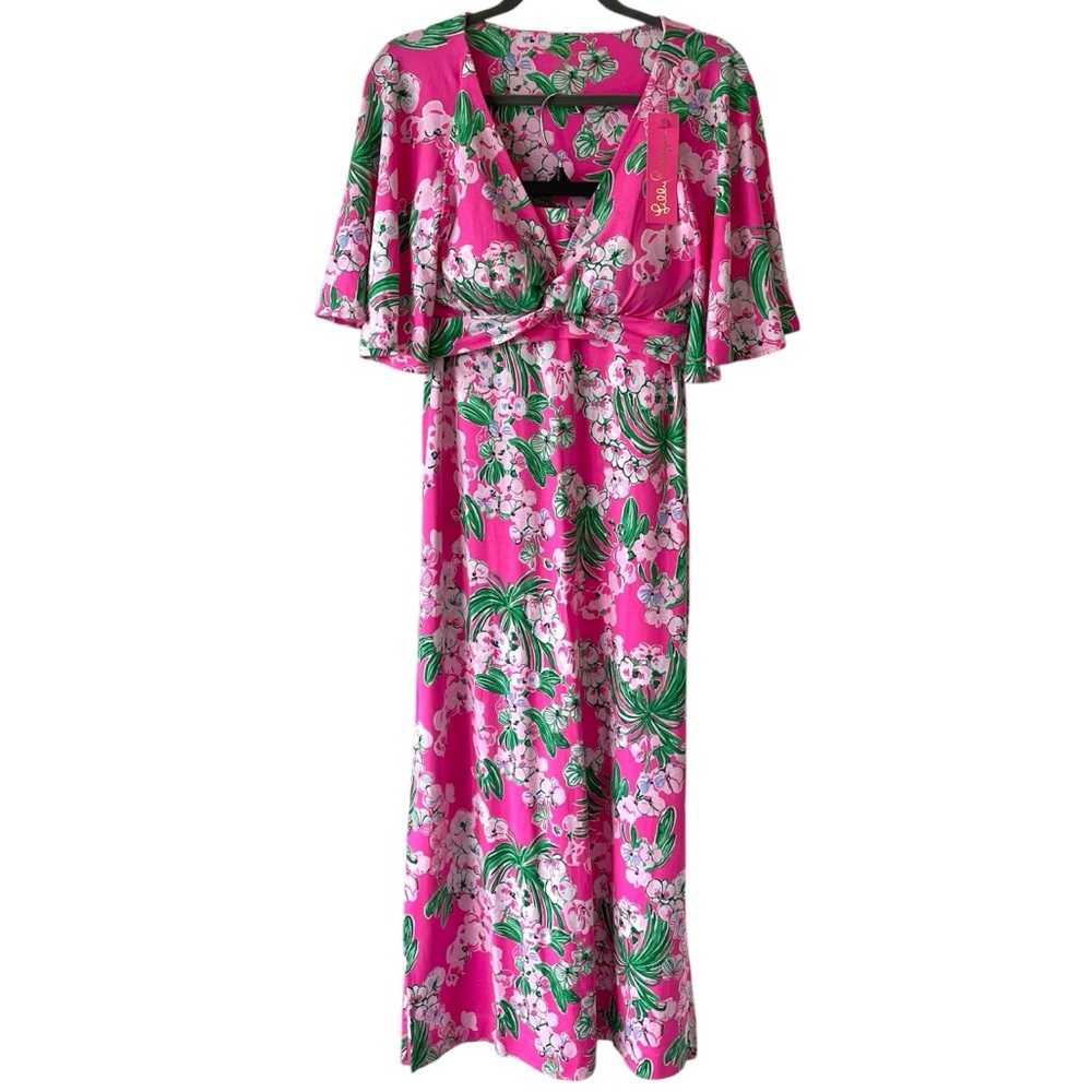 ๐ธ NWT Lilly Pulitzer 2 Piece Set Minka Maxi Skirt & Top Roxie Pink Worth A Look - Picture 4 of 16